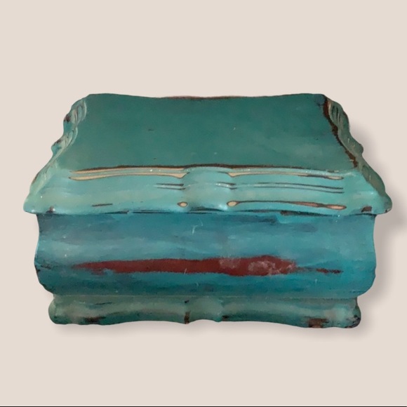 Vintage Rustic Sea Shell Themed Jewelry Box - Picture 6 of 7